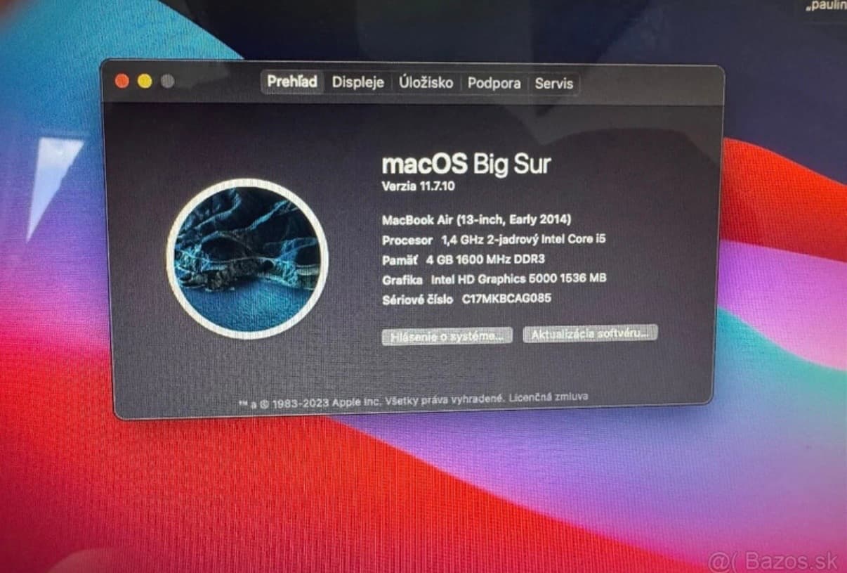 Apple MacBook Air 2014, Elektro, Zlaté Moravce, fotka 3